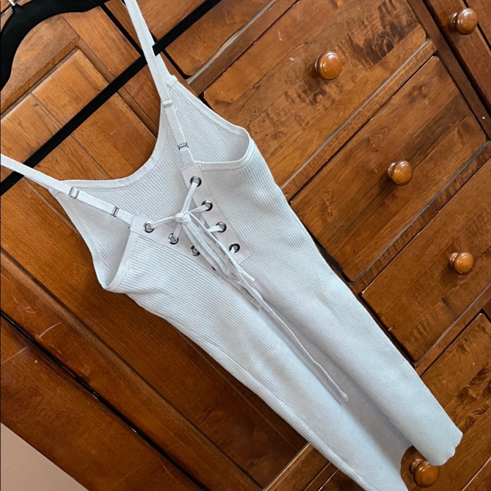 Lace Up Back Knit Dress